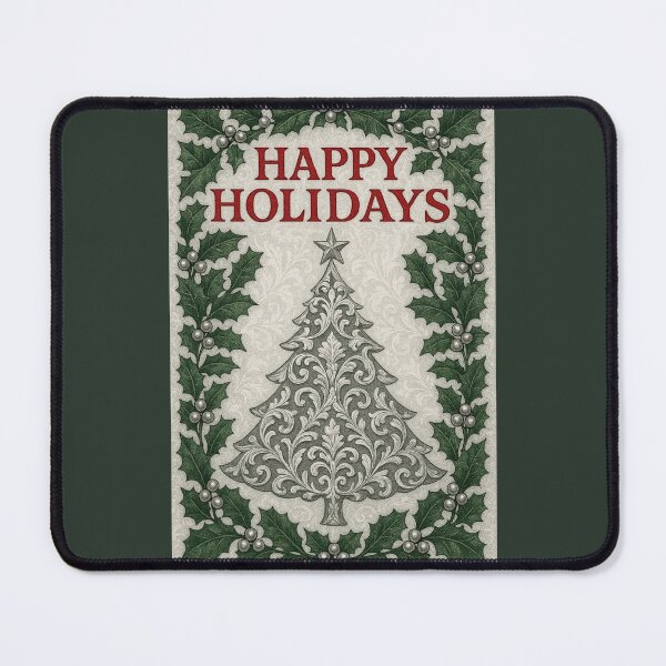 Item preview, Silver Christmas Tree, Pearls & Holly - Happy Holidays designed and sold by DesignsByPrnces.