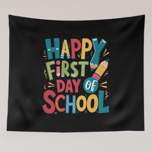 Item preview, Happy First Day of School – Crayon Fun! designed and sold by SIGORDESIGN.
