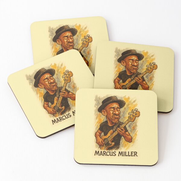 Item preview, Marcus Miller Caricature funky jazz designed and sold by Sarcastic designs.