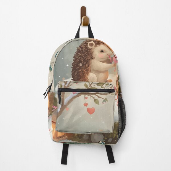 Item preview, Valentine’s Hedgehog & Peacock Couple • Whimsical Heart Ornament Prep Art designed and sold by WildlifeWhimsy.