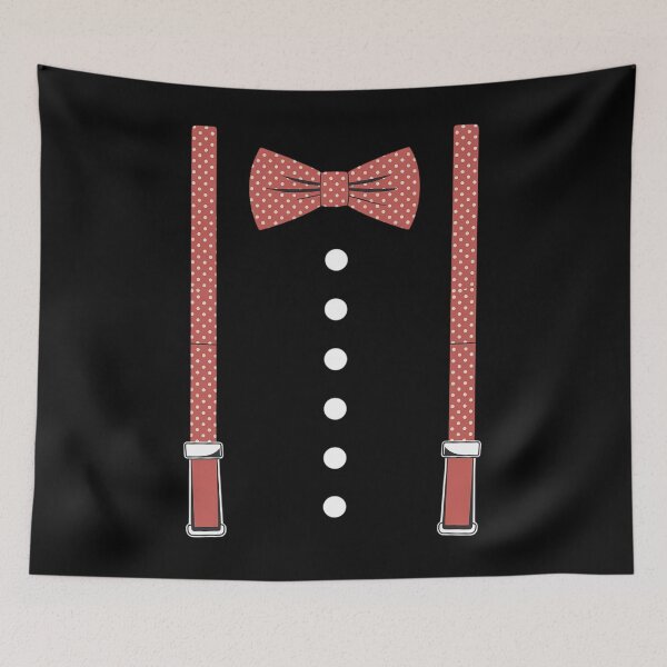 Item preview, Red Hearts Bow Tie Suspenders Valentines Day designed and sold by CruelShadesSt.