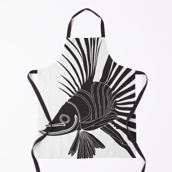 Item preview, Lion Fish Black and White Drawing designed and sold by BoldLineArt.