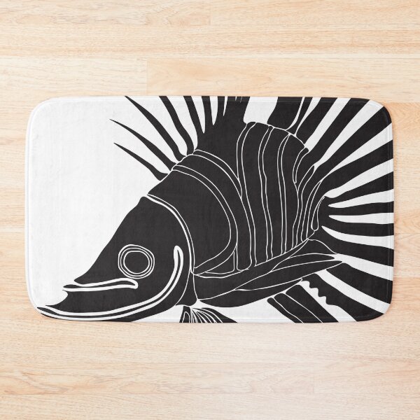 Item preview, Lion Fish Black and White Drawing designed and sold by BoldLineArt.