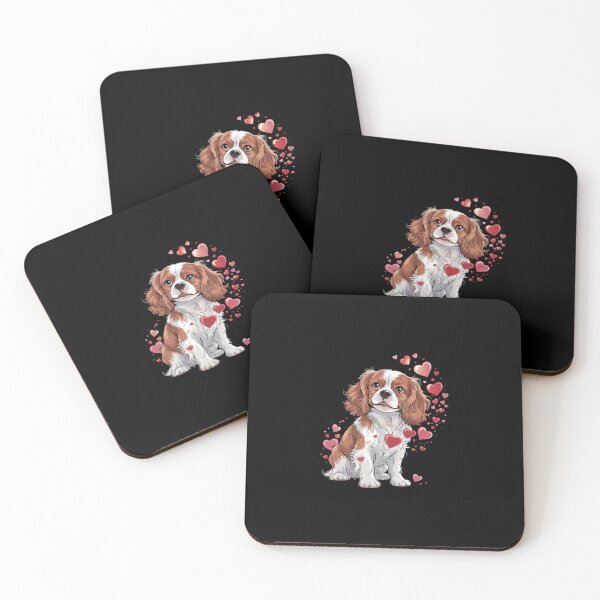 Item preview, Cavalier King Charles Spaniel Hearts Dog Breed  designed and sold by SyntaxClaw.