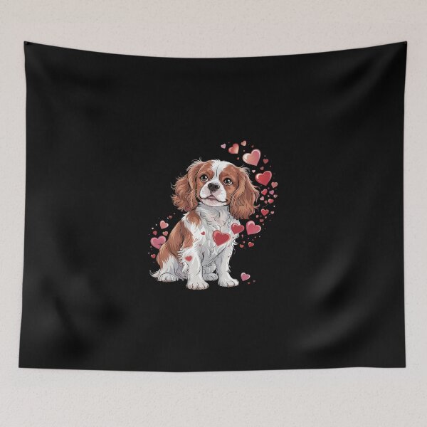 Item preview, Cavalier King Charles Spaniel Hearts Dog Breed designed and sold by SyntaxClaw.