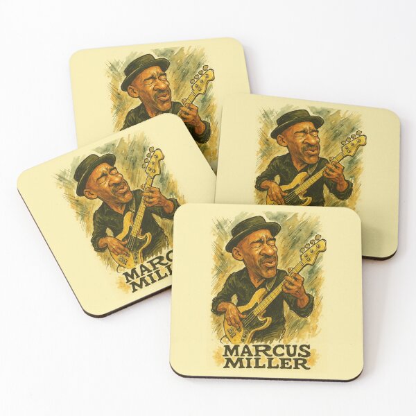 Item preview, Marcus Miller Caricature funky jazz designed and sold by Sarcastic designs.