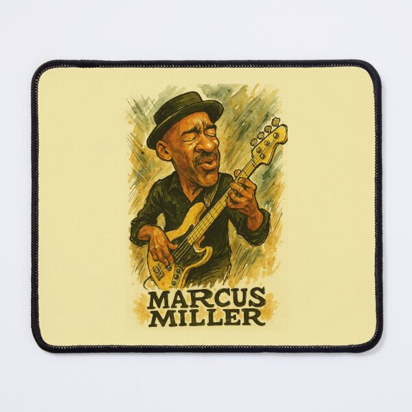 Item preview, Marcus Miller Caricature funky jazz designed and sold by Sarcastic designs.
