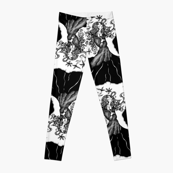 Belladonna - Black - Repeat pattern Leggings