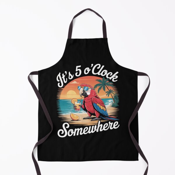 Item preview, It is 5 O'clock Somewhere Drinking Parrot designed and sold by Sandrhaus.