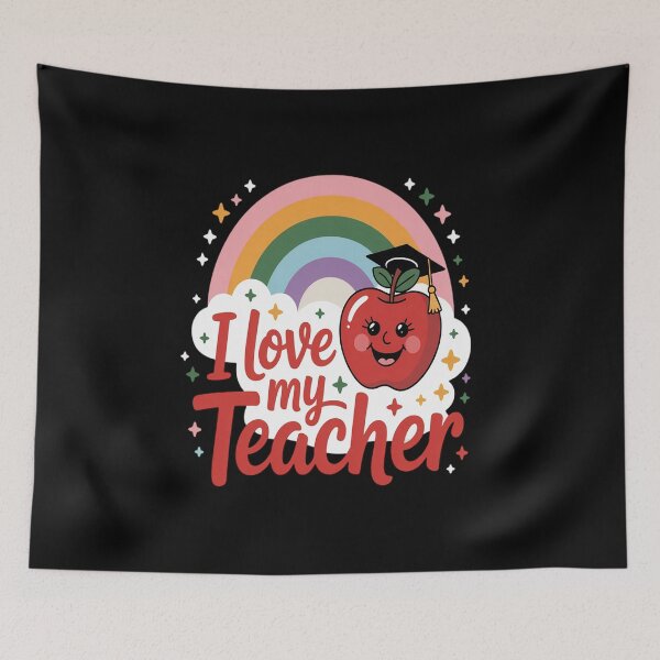 Item preview, Thanks a Latte  Teacher Apple Rainbow designed and sold by SIGORDESIGN.