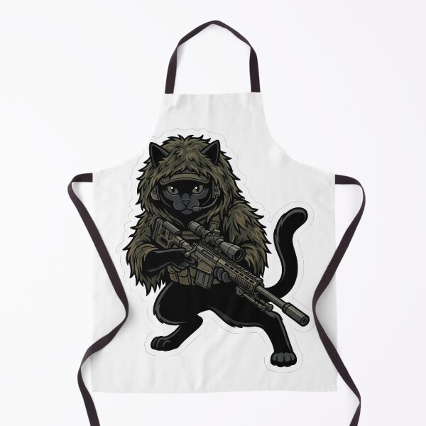 Item preview, Tactical Black Cat Sniper Ghillie Special Forces Gift designed and sold by LoliDesignShop.