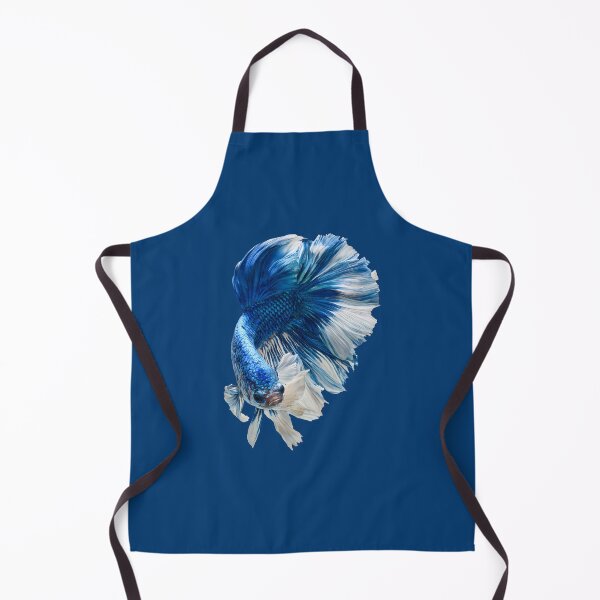 Item preview, Royal Blue & White Betta Siamese Fighting Fish, Blue White Veiltail / Halfmoon / Butterfly / designed and sold by meganohm.