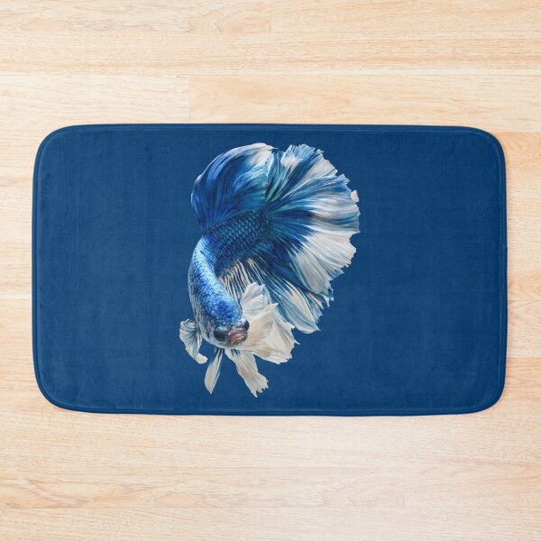 Item preview, Royal Blue & White Betta Siamese Fighting Fish, Blue White Veiltail / Halfmoon / Butterfly / designed and sold by meganohm.