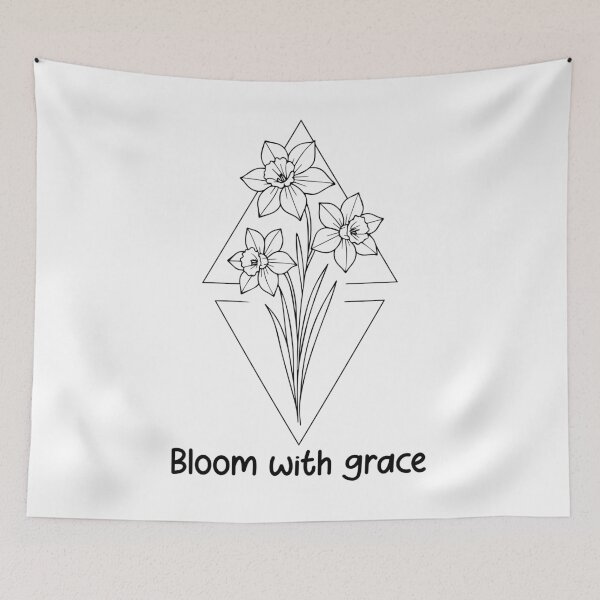 Item preview, Bloom With Grace - Geometric Floral Tattoo Style designed and sold by TheMindfulLin3.