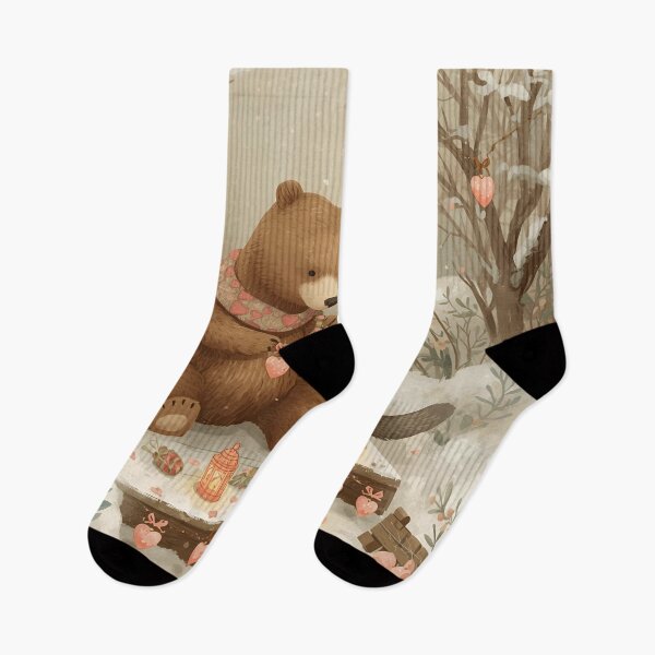 Item preview, Valentine’s Bear & Ferret Couple • Whimsical Heart Garland Prep Art designed and sold by WildlifeWhimsy.