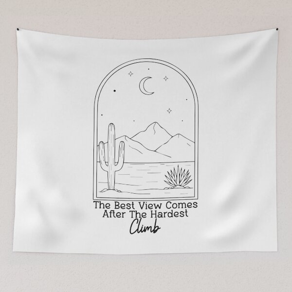 Item preview, The Hardest Climb - Boho Desert Landscape designed and sold by TheMindfulLin3.
