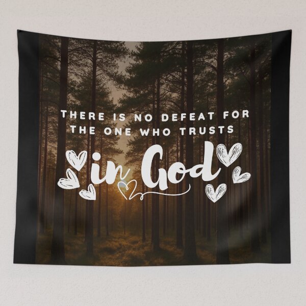 Item preview, No Defeat for Those Who Trust in God – Inspirational Christian Quote Design designed and sold by MoriaStore.
