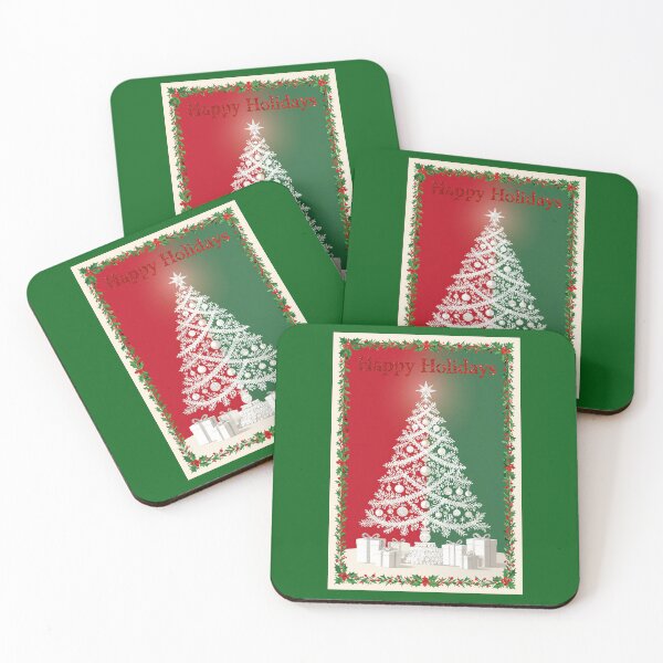 Item preview, Christmas Tree & Holly - Happy Holidays designed and sold by DesignsByPrnces.