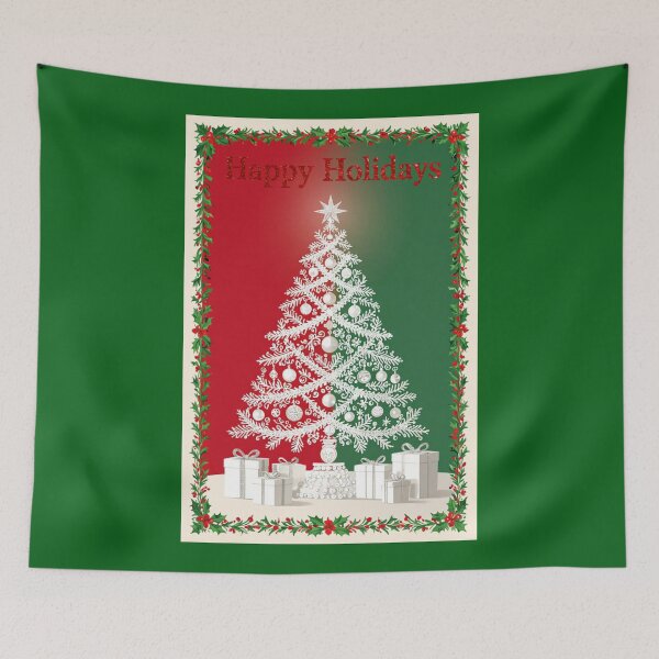 Item preview, Christmas Tree & Holly - Happy Holidays designed and sold by DesignsByPrnces.