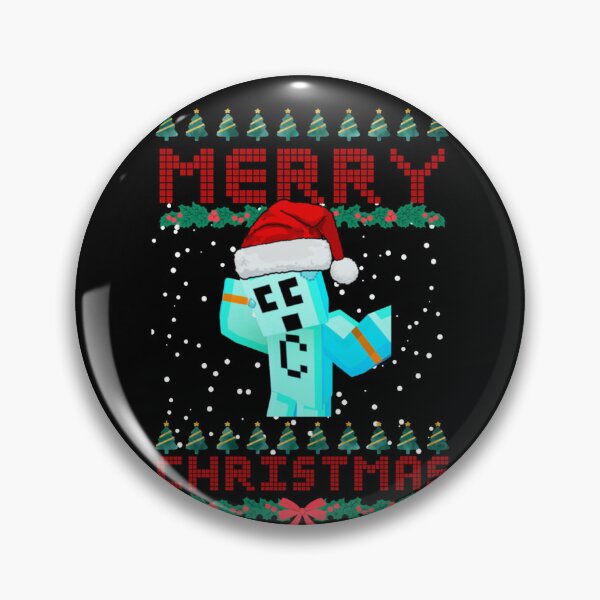Item preview, Merry Christmas Pixel Art Gamer Blue Block Character designed and sold by DemetMath.