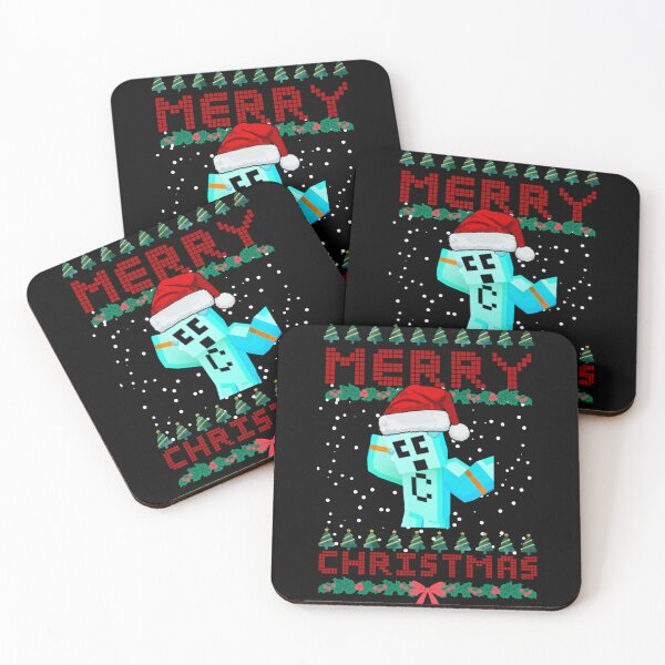 Item preview, Merry Christmas Pixel Art Gamer Blue Block Character designed and sold by DemetMath.