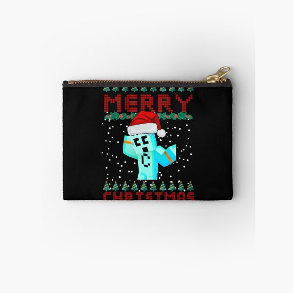Item preview, Merry Christmas Pixel Art Gamer Blue Block Character designed and sold by DemetMath.