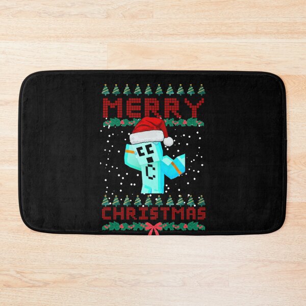 Item preview, Merry Christmas Pixel Art Gamer Blue Block Character designed and sold by DemetMath.