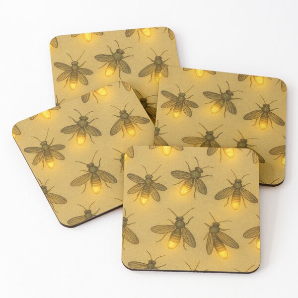 Item preview, Lightning Bug Pattern in Yellow designed and sold by Artprint-By-Bri.