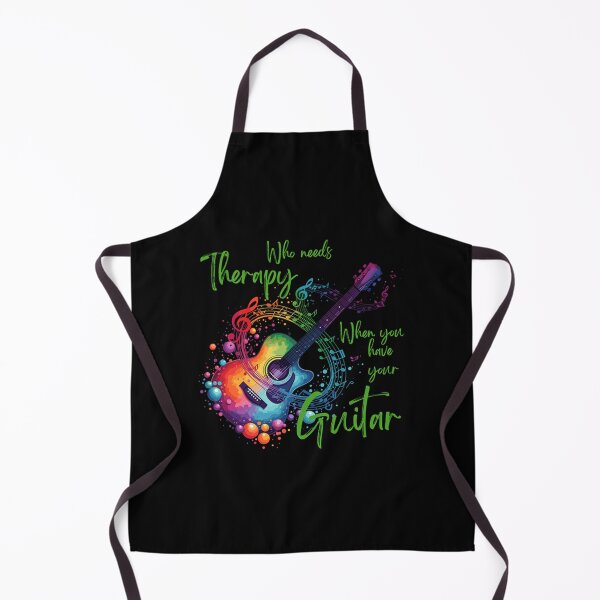 Item preview, Cool Who Needs Therapy When You Have Your Guitar_blk_green designed and sold by Embers & Incense Co..