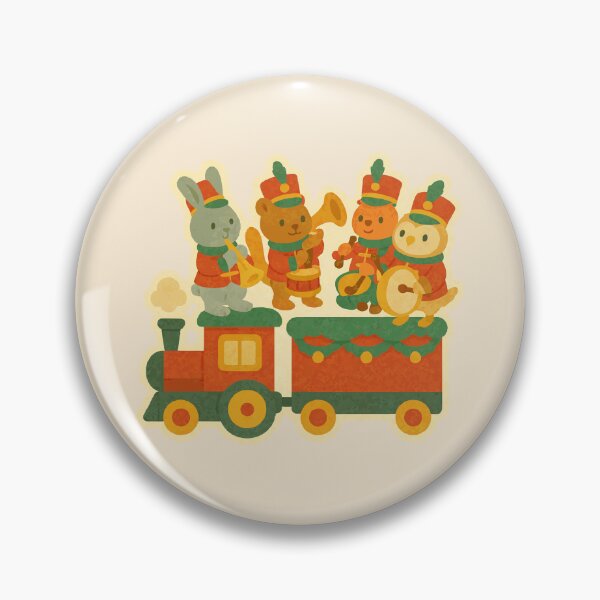 Item preview, Christmas Toy Train Band – Cute Animal Music Parade Illustration designed and sold by Tiny Joy World.