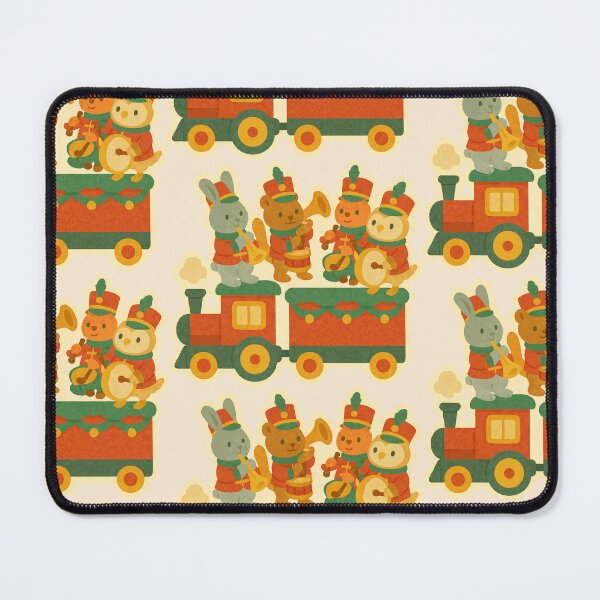Item preview, Christmas Toy Train Band – Cute Animal Music Parade Illustration designed and sold by Tiny Joy World.