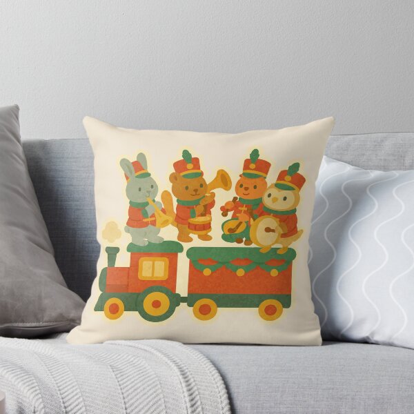 Item preview, Christmas Toy Train Band – Cute Animal Music Parade Illustration designed and sold by Tiny Joy World.