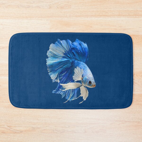 Item preview, Sky Marble Halfmoon Betta Fish with Blue and White Marking Siamese Fighting Fish designed and sold by meganohm.