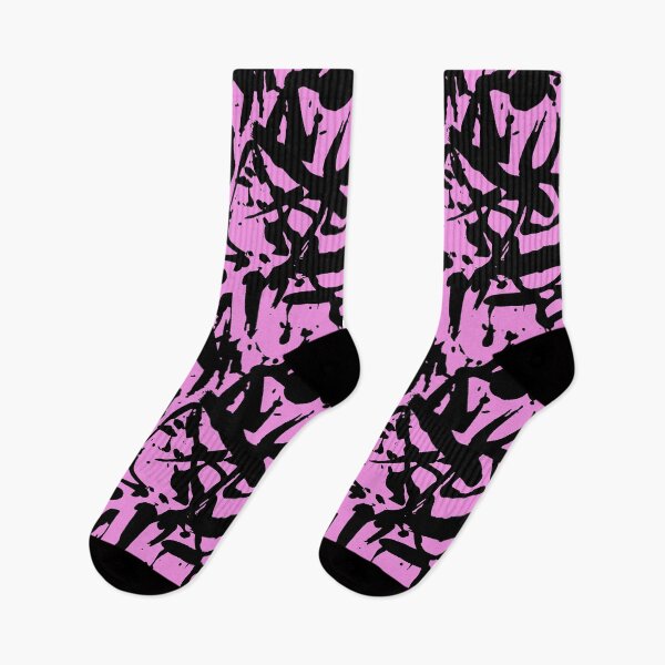 Artikelvorschau, Abstrakte Graffiti in Pink und Schwarz entworfen und verkauft von ViaARTfactory.
