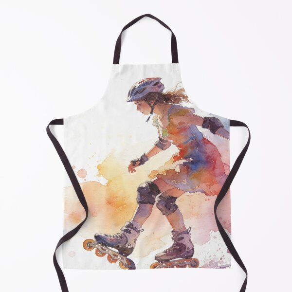 Item preview, Dynamic Watercolor Inline Skater Art: Vibrant Rollerblading Movement | Summer Freedom Ride designed and sold by Cherrydora.