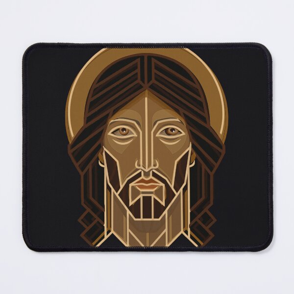 Item preview, Art Deco Christ Icons — Geometric Sacred Face of Jesus designed and sold by Sanctum Icons.
