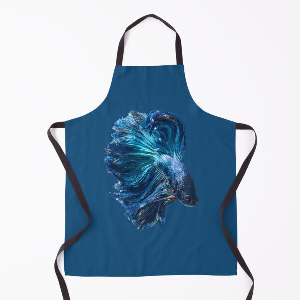 Item preview, Metallic Blue Betta Siamese Fighting Fish with Shiny Dragon Scales Halfmoon designed and sold by meganohm.