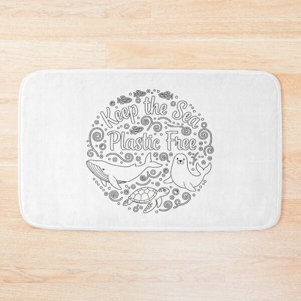 Item preview, Keep The Sea Plastic Free Clean Line Art Design designed and sold by chattsuede.