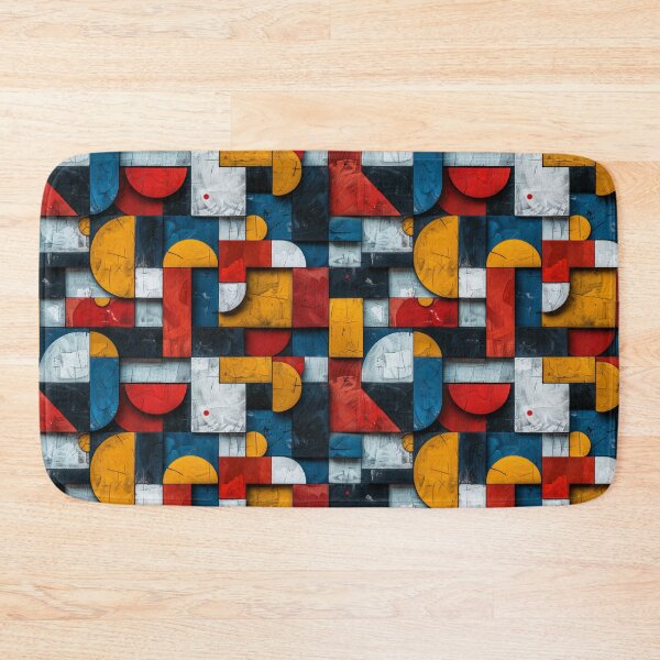 Item preview, Textured Abstract Mondrian Style Geometric Pattern designed and sold by NTGUILTY.