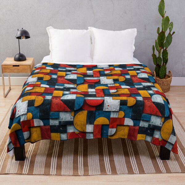 Item preview, Textured Abstract Mondrian Style Geometric Pattern designed and sold by NTGUILTY.