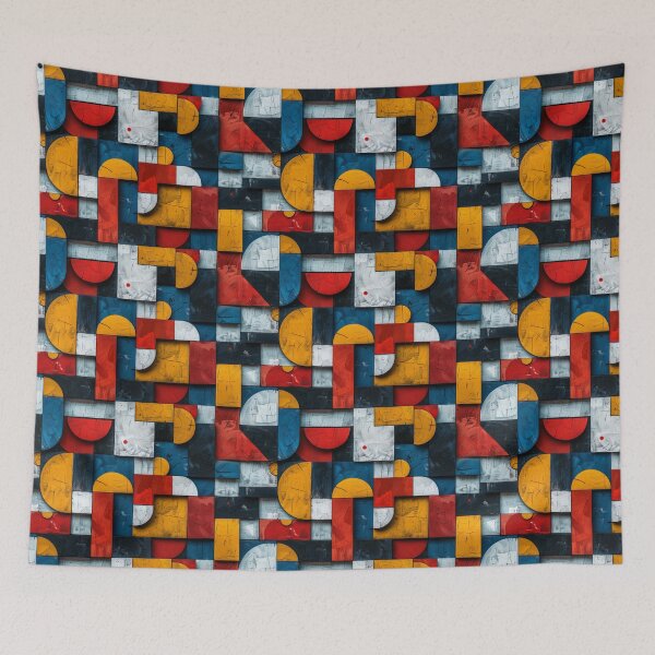 Item preview, Textured Abstract Mondrian Style Geometric Pattern designed and sold by NTGUILTY.
