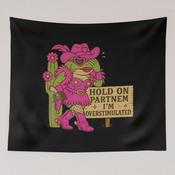 Item preview, Hold On Partner Im Overstimulated Cowboy Vintage designed and sold by RuthSheila.
