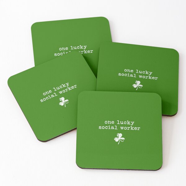 Item preview, One Lucky Social Worker – St. Patrick’s Day Minimalist Quote Design designed and sold by MyMomentShirt.