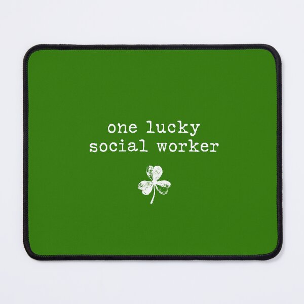 Item preview, One Lucky Social Worker – St. Patrick’s Day Minimalist Quote Design designed and sold by MyMomentShirt.