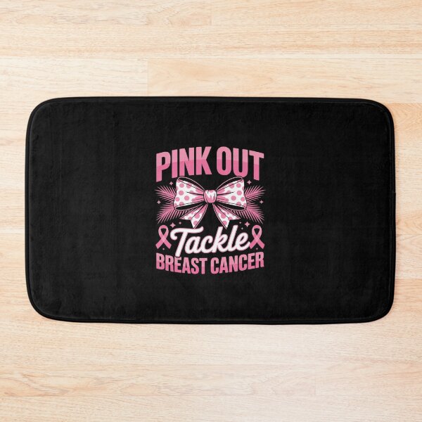 Aperçu de l'œuvre Coquette Bow Pink Out Tackle Football américain Cancer du sein créée et vendue par MicanCuteStore.