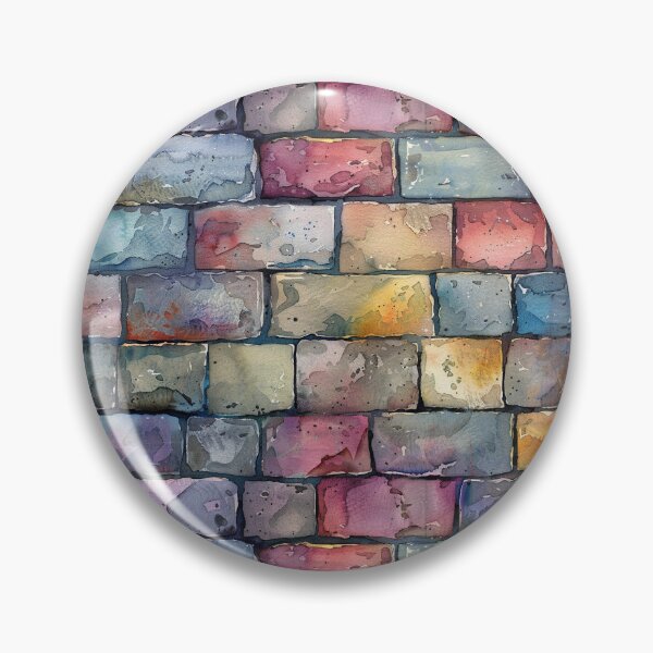 Item preview, Abstract Watercolor Multi-Color Brick Wall Pattern designed and sold by NTGUILTY.