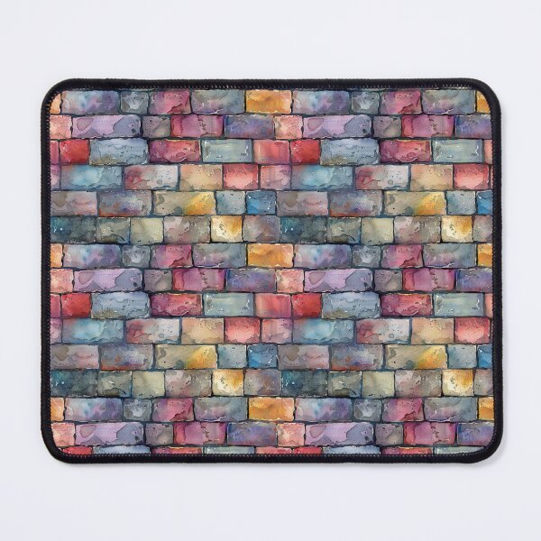 Item preview, Abstract Watercolor Multi-Color Brick Wall Pattern designed and sold by NTGUILTY.