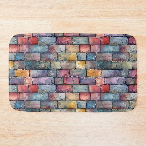 Item preview, Abstract Watercolor Multi-Color Brick Wall Pattern designed and sold by NTGUILTY.