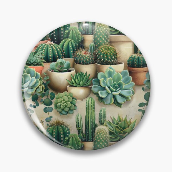 Item preview, Lush Potted Succulents and Cacti Botanical Pattern designed and sold by NTGUILTY.