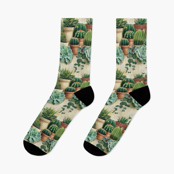 Item preview, Lush Potted Succulents and Cacti Botanical Pattern designed and sold by NTGUILTY.